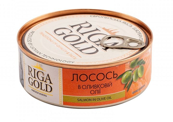 Лосось Riga Gold в олії з/б №3 240г ключ